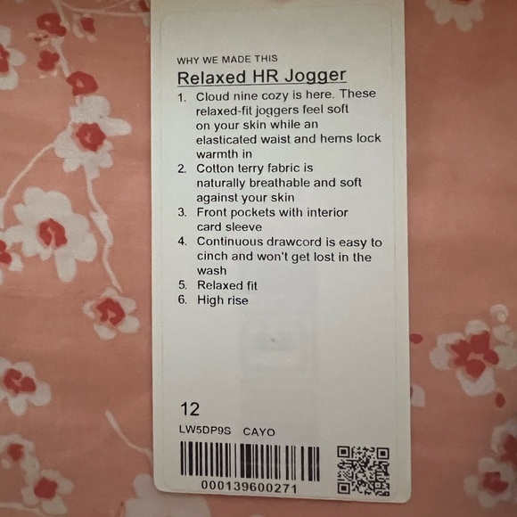 NWT Lululemon🍋Relaxed High-Rise Jogger Canyon Orange size 12 - Picture 7 of 7